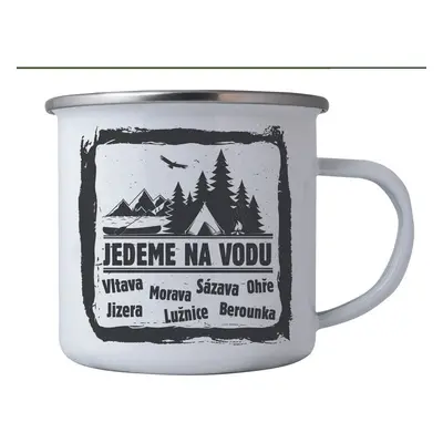 Bohemia Gifts Plechový hrnek - Jedeme na vodu, 350 ml