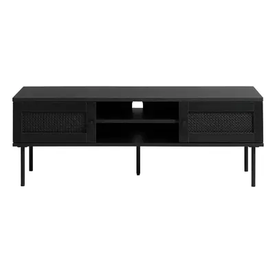 Černý TV stolek v dekoru dubu 120x43 cm Pensacola – Unique Furniture