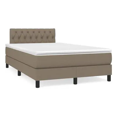 Box spring postel s matrací a LED taupe 120x190 cm textil