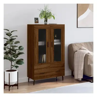 Skříň highboard hnědý dub 69,5 x 31 x 115 cm kompozitní dřevo