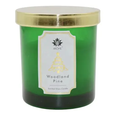 AromeSvíčka v barevném skle s víčkem, Woodland Pine, 125 g