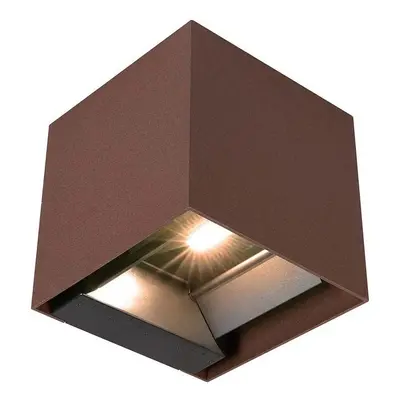 Corten LED fasádní solární svítidlo hranaté s pohybovým čidlem 9W IP65 - Denní bílá - LED Solut