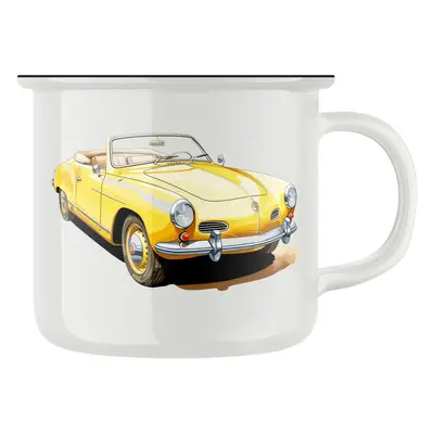 Keramický retro hrnek "Žluté auto", Keramický retro 400 ml