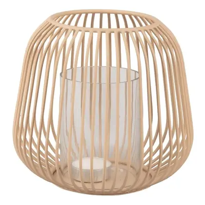 Světle hnědá stolní lucerna PT LIVING Lantern, výška 15,5 cm