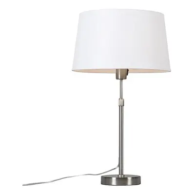 Stolní lampa ocelová s odstínem bílá 35 cm nastavitelná - Parte