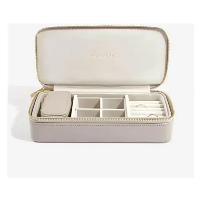 Stackers, Cestovní šperkovnice Taupe Large Zipped Jewellery Box | šedobéžová 75347