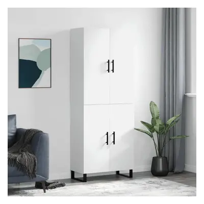 Skříň highboard bílá 69,5 x 34 x 180 cm kompozitní dřevo