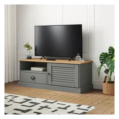 TV stolek VIGO šedý 106 x 40 x 40 cm masivní borové dřevo