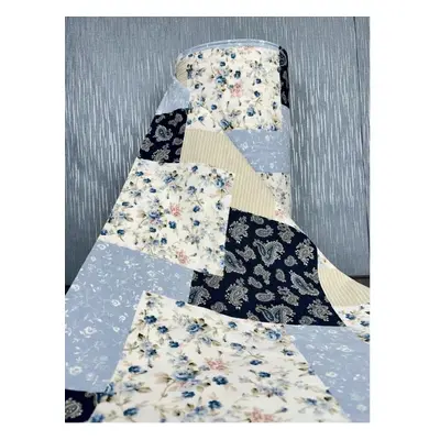 Ervi bavlna flanel š.240cm Patchwork modrý 25125-8, metráž