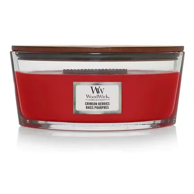 WoodWick vonná svíčka s dřevěným knotem Elipsa Crimson Berries 453,6 g