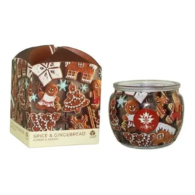 Arome Svíčka ve skle a flower boxu, Spice & Gingerbread, 90 g