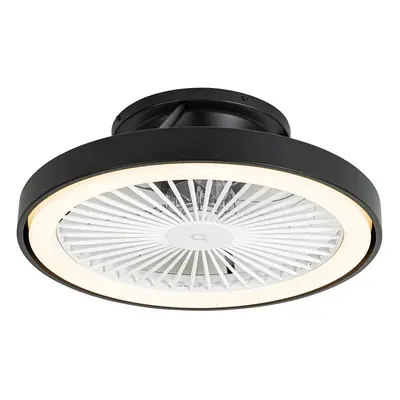 Chytrý stropní ventilátor černý vč. LED s dálkovým ovládáním - Dave