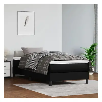 Box spring postel s matrací černá 90x190 cm umělá kůže