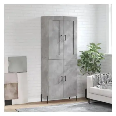 Skříň highboard betonově šedá 69,5x34x180 cm kompozitní dřevo