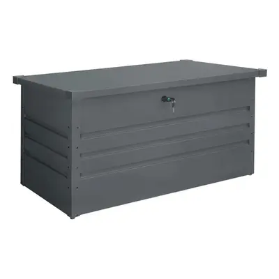 Kovový zahradní úložný box BestBerg ZBK-400A / 400 l / 132 x 62 x 62 cm / šedá