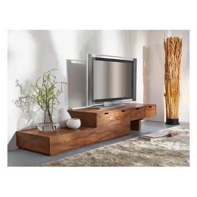 Indický nábytek - TV stolek 260x40x40 z indického masivu palisandr Natural