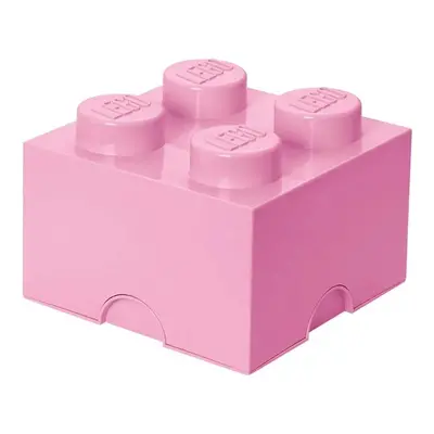 Světle růžový úložný box čtverec LEGO®