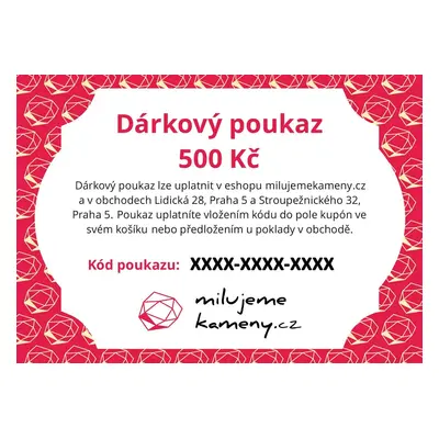 Dárkový poukaz 500 Kč - kartička