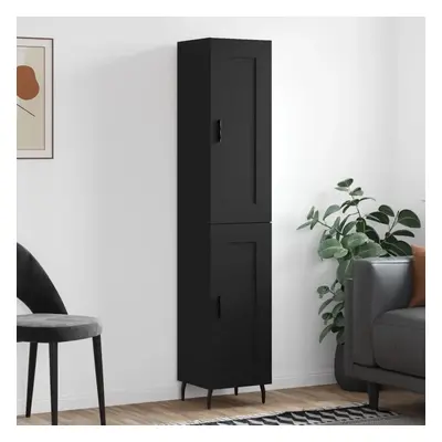 Skříň highboard černá 34,5 x 34 x 180 cm kompozitní dřevo