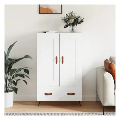 Skříň highboard bílá 69,5 x 31 x 115 cm kompozitní dřevo