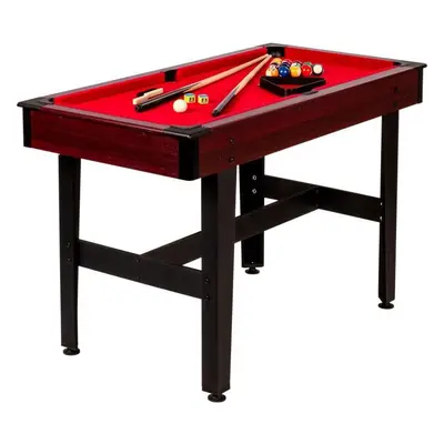 57276 GamesPlanet® Kulečníkový stůl pool biliard 4 ft, červený