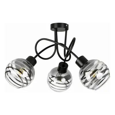 BERGE Stropní svítidlo LED LOFT 3xE27 GLASS BALL