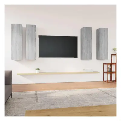 TV skříňky 4 ks šedé sonoma 30,5 x 30 x 110 cm kompozitní dřevo