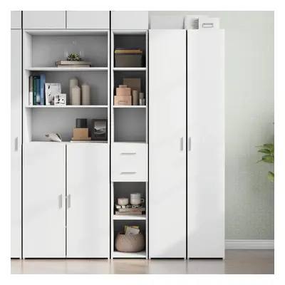 Skříň highboard bílá 30 x 42,5 x 185 cm kompozitní dřevo