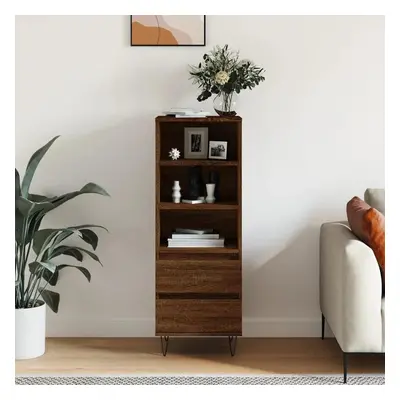 Skříň highboard hnědý dub 40 x 36 x 110 cm kompozitní dřevo