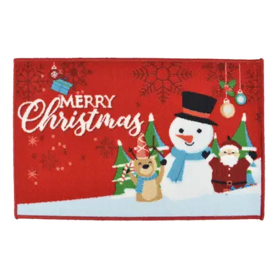 Vánoční rohožka - předložka TABA NATALE červená motiv V. 50x80 cm Mybesthome