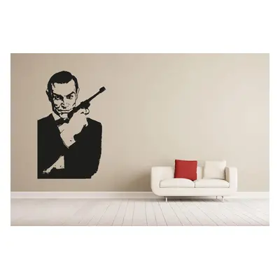 Lepy.cz Samolepka na zeď James Bond -Sean Connery Velikost (šířka x výška): 40x64cm, Barevná var