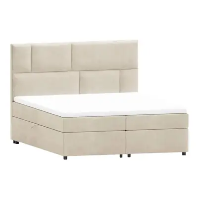 Béžová boxspring postel s úložným prostorem 140x200 cm Lola – Ropez