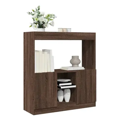 Skříň highboard hnědý dub 92 x 33 x 100 cm kompozitní dřevo