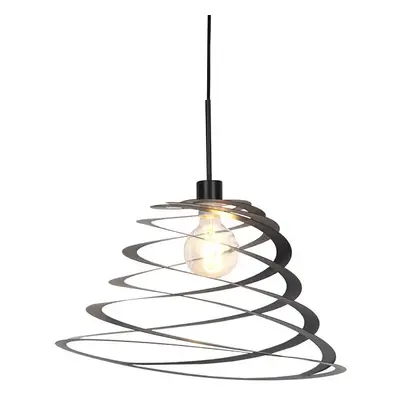 Designová závěsná lampa se spirálovým stínidlem 50 cm - Scroll