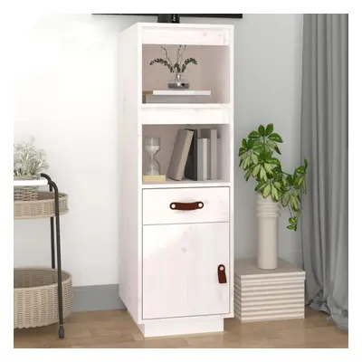 Skříň highboard bílá 34x40x108,5 cm masivní borové dřevo