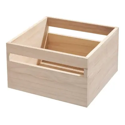 Úložný box ze dřeva paulownia iDesign Eco Wood, 25,4 x 25,4 cm