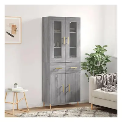 Skříň highboard šedá sonoma 69,5 x 34 x 180 cm kompozitní dřevo