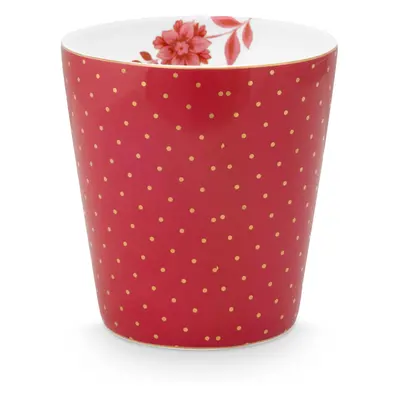 Pip Studio Royal dots hrnek bez ucha 270ml, růžovo-bílý