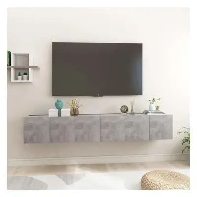 vidaXL Závěsné TV skříňky 3 ks betonově šedé 60x30x30 cm