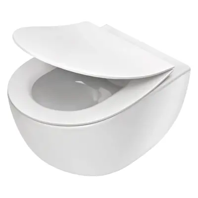 Aplomo Peonia rimless WC závěsné se sedátkem, bílá