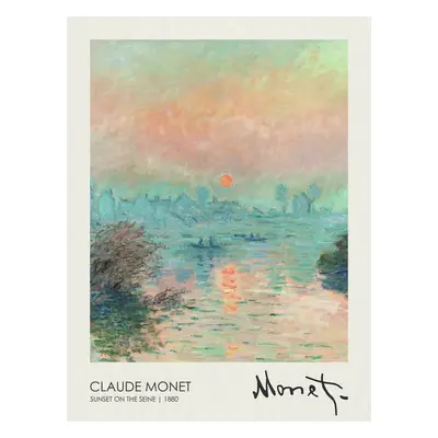 Obrazová reprodukce Sunset on the Seine at Lavacourt (1880), Claude Monet