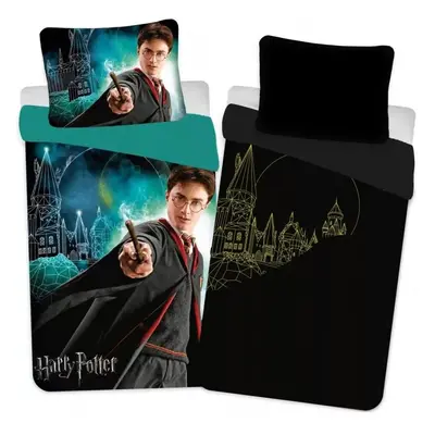 Bavlněné ložní povlečení Harry Potter - se svítícím efektem - 100% bavlna - 70 x 90 cm + 140 x 2