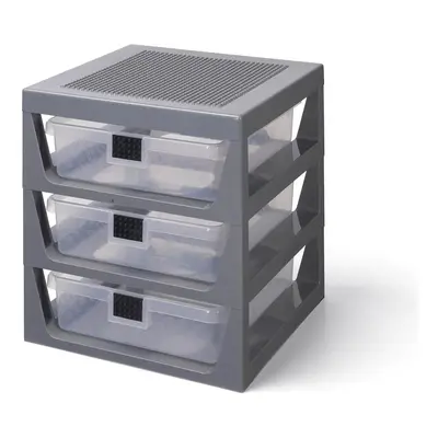 Šedý organizér se 3 zásuvkami LEGO® Storage