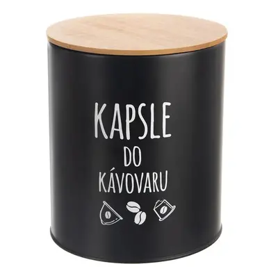 Černá dóza na kávové kapsle – Orion