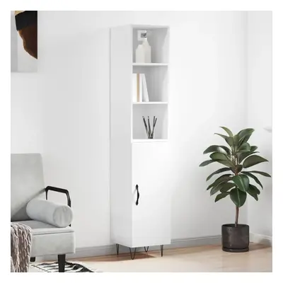 Skříň highboard bílá 34,5 x 34 x 180 cm kompozitní dřevo