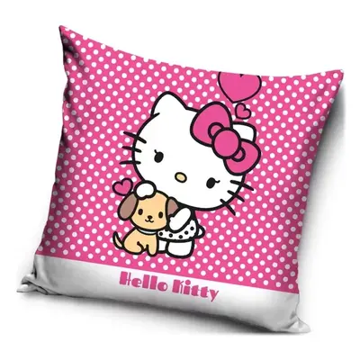 Dekorační polštář Hello Kitty a její mazlíček - 40 x 40 cm