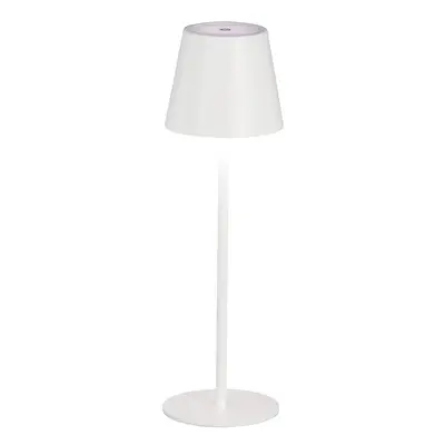 Bílá LED stolní lampa s kovovým stínidlem (výška 36,5 cm) Viletto – Fischer & Honsel