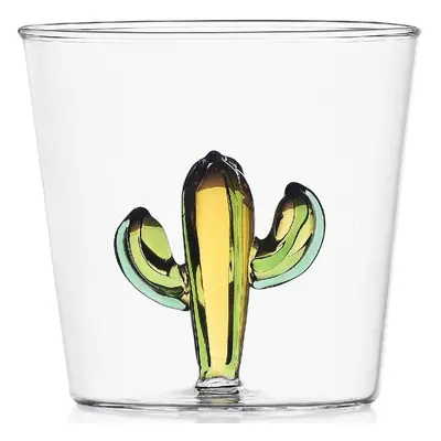 Ichendorf Milano designové sklenice na vodu Desert Plants Tumbler Cactus Green-Amber