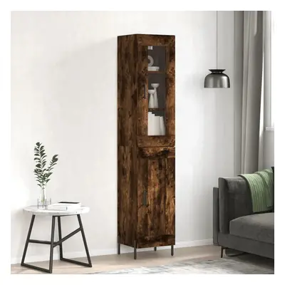 Skříň highboard kouřový dub 34,5 x 34 x 180 cm kompozitní dřevo