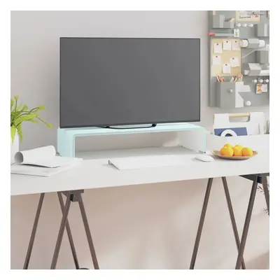 vidaXL TV stolek / podstavec na monitor sklo zelený 60 x 25 x 11 cm